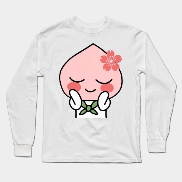Sakura Apeach - Kakao Friends Apeach Long Sleeve T-Shirt by smileyfriend